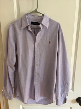 Ralph Lauren Men's Lavender Purple Button-Down Oxford Shirt